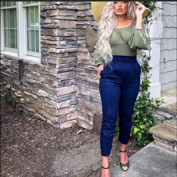 Pinup Couture Pants - ❌sold❌Pinup couture high waisted blue trousers